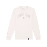 Tonal Varsity Medium Fit Sweatshirt Off White