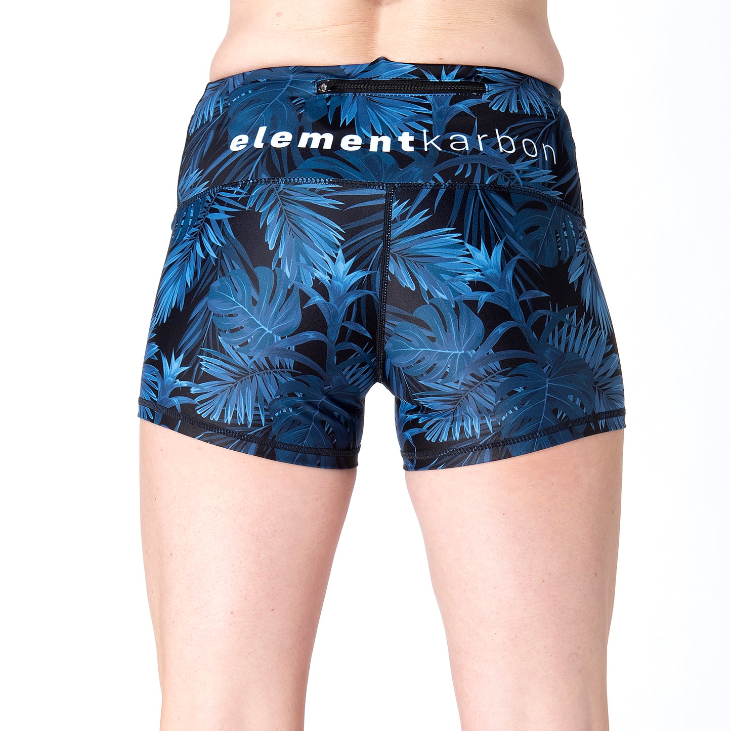 Midnight Blue Leaf Short Shorts