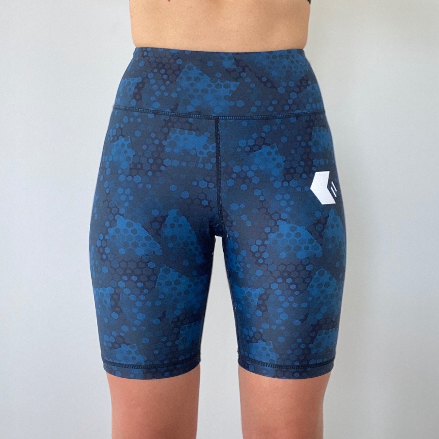 Midnight Blue Hexagon Shorts